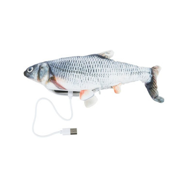 Trixie – jucărie pentru pisici, pește Wiggly din pluș, cu mișcare, 30 cm